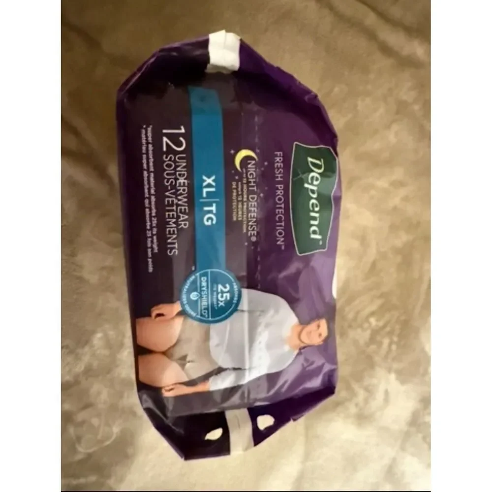 Depend Night Defense Adult Incontinence Underwear for Men 12 Count XL